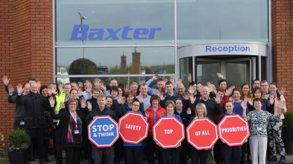 Baxter employees in front of Castlebar office